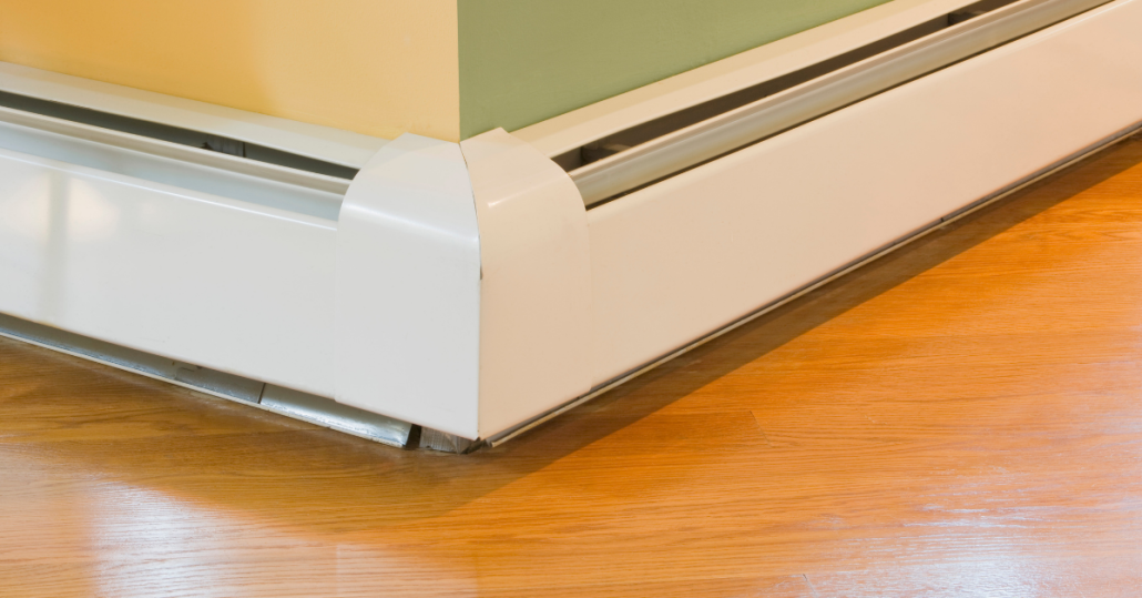 Baseboard heater in home